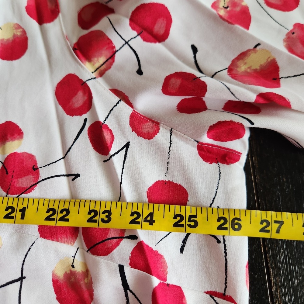 Foxcroft Mary Sweet Cherries Wrinkle Free Button Up Shirt 20W 3/4 Sleeves NWT - Picture 8 of 13